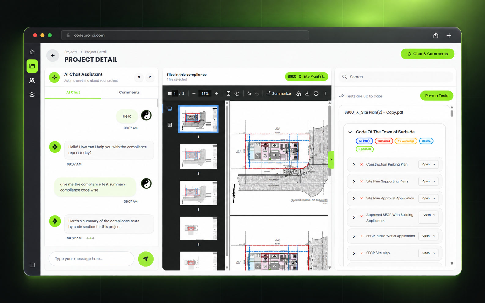CodePro Main real product interface